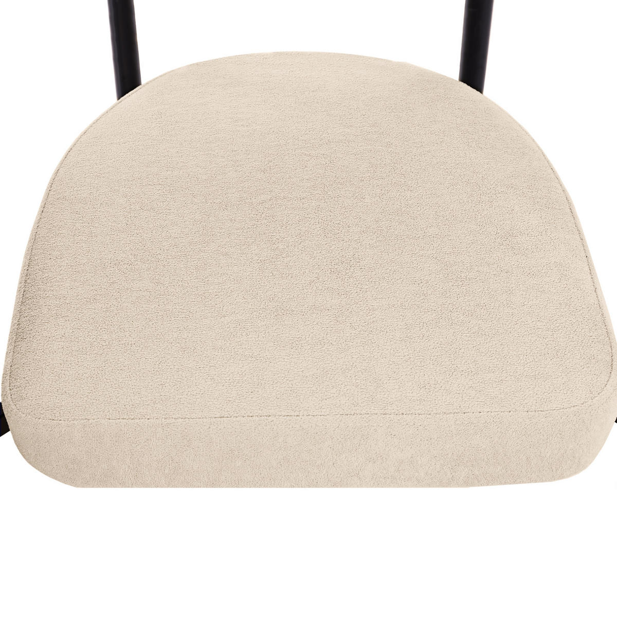 SESSEL ergonomisch ca. 70 x 62 x 84 cm Beige mit Eisenrohrgestell 4er-Set - Beige, Metall (62/84/70.1cm) - Meubliv