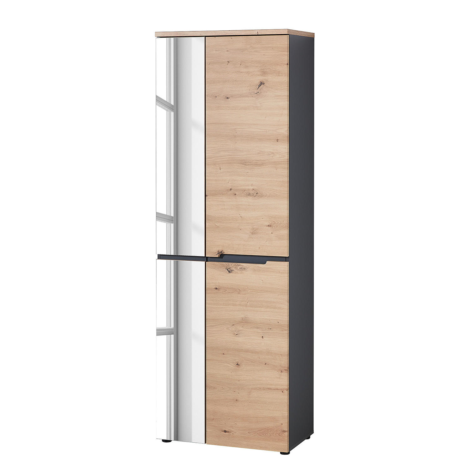 GARDEROBENSCHRANK mit Spiegel - 65 cm - Eiche Artisan, Holzwerkstoff (65/192/38cm) - home24