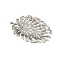 DEKOSCHALE MILNA, Aluminium, handgefertigt, Silber, 36 x 29 x 4 cm - Silberfarben, Metall (4cm) - KADIMA DESIGN