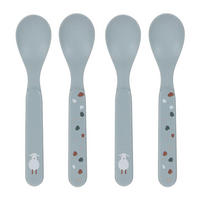 KINDERLÖFFEL Tiny Farmer Schaf blau 13,5 4er Set - Blau, Kunststoff/Metall - Lässig