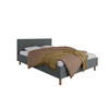 POLSTERBETT ALMORE 140x200cm Elegantes Polsterbett für modernen Wohnstil , Taschenfederkernmatratze LIORA(19cm), grau - Grau, Holz (140/200cm) - Panda Möbel