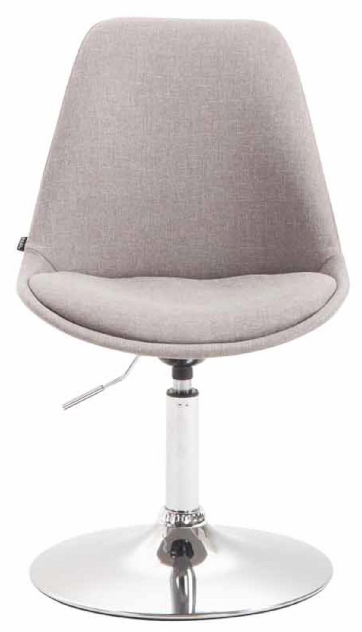 STUHL 4er Set Stoff grau - Chromfarben/Grau, Textil/Metall (48/76/57cm) - CLP