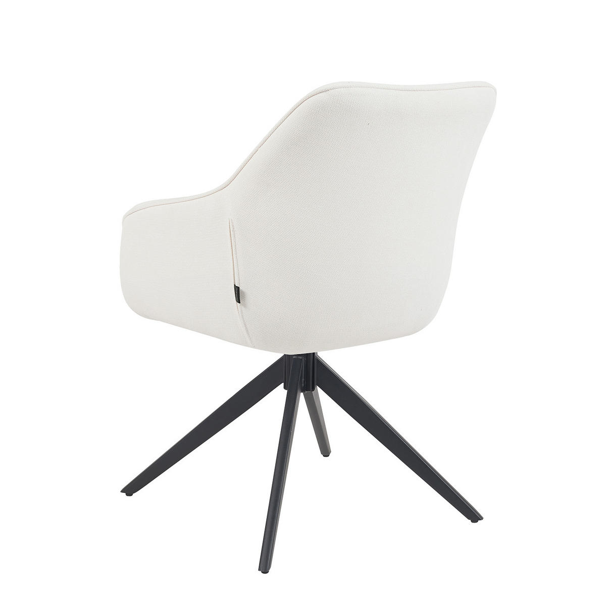 ARMLEHNSTUHL ARVIT - Schwarz/Weiß, Textil/Metall (58/87/61cm) - B&D Home