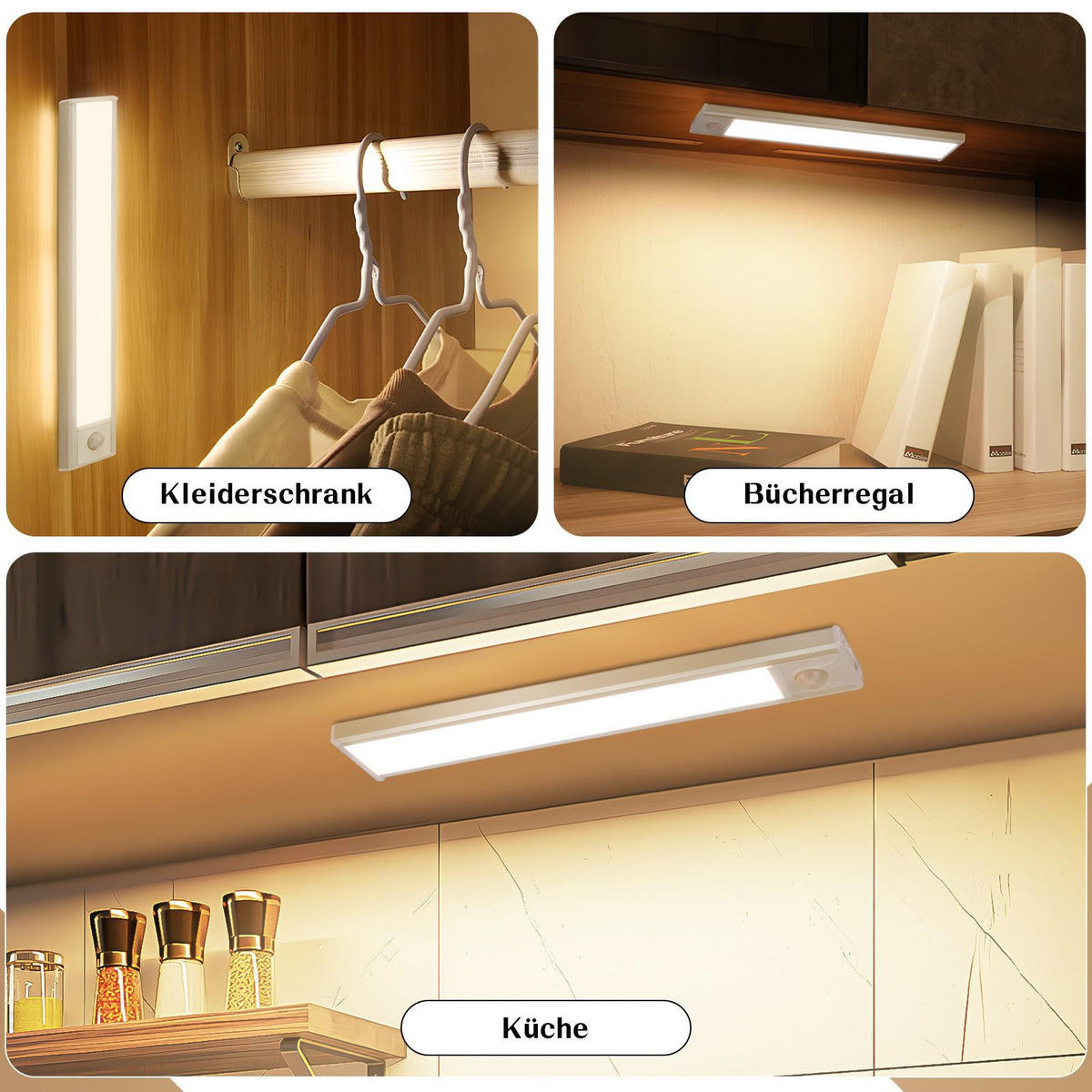 LED-UNTERBAULEUCHTE Beatrix II 20/4/1cm - Silberfarben, Metall (20/4/1cm) - Nettlife
