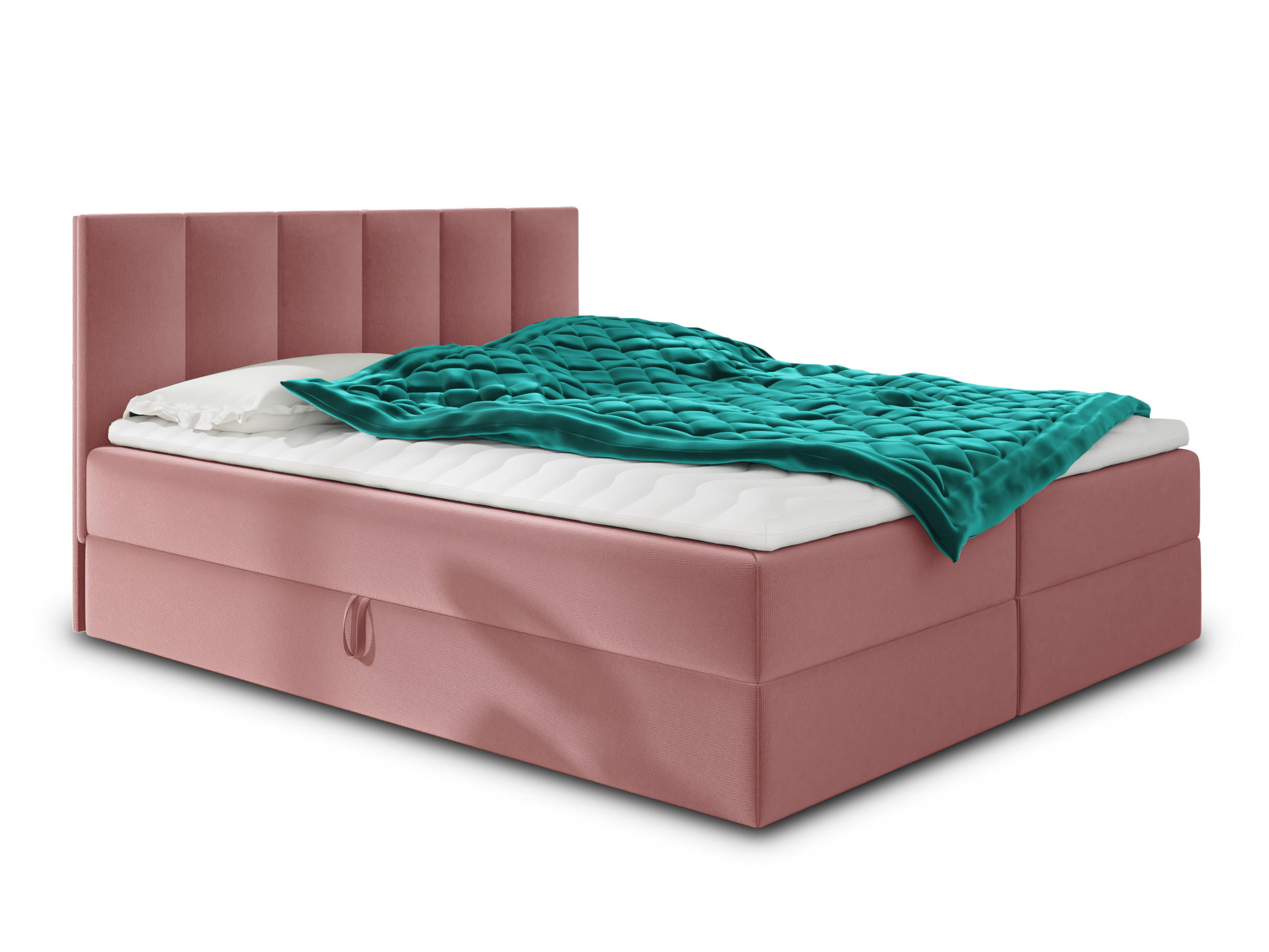 BOXBETT Star - 180x200 - pink (Kronos 29, Velvet) - Pink/Schwarz, Holz/Holzwerkstoff (180/200cm) - Sofnet