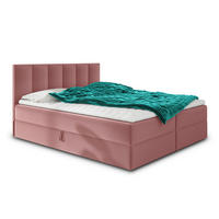 BOXBETT Star - 180x200 - pink (Kronos 29, Velvet) - Pink/Schwarz, Holz/Holzwerkstoff (180/200cm) - Sofnet