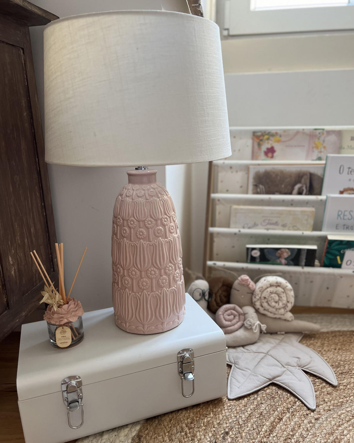 TISCHLAMPE Zarima 35/35/56 cm - Pink, Keramik (35/35/56cm) - Beliani