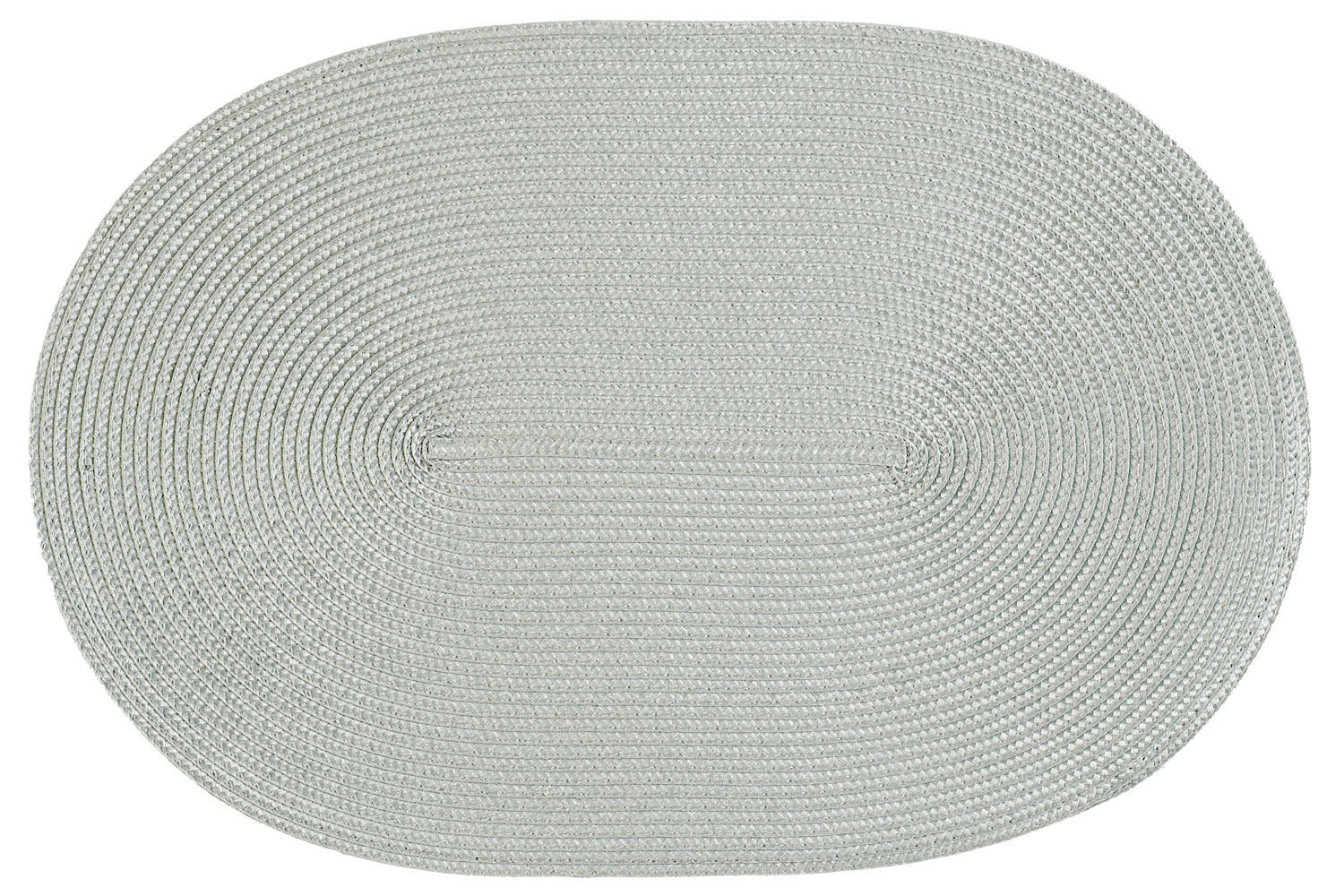 PLATZSET Polypro Silbergrau oval ca. 45x30 cm Platzdeckchen Tischset - Silberfarben, Kunststoff (30/45cm) - TiborTex