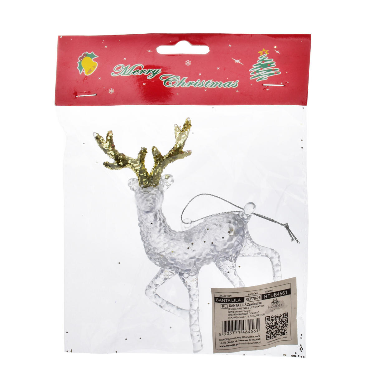 WEIHNACHTSBAUMHÄNGER Santa Lila Gold Acryl - Goldfarben, Kunststoff (8/2.5/15cm) - Mondex