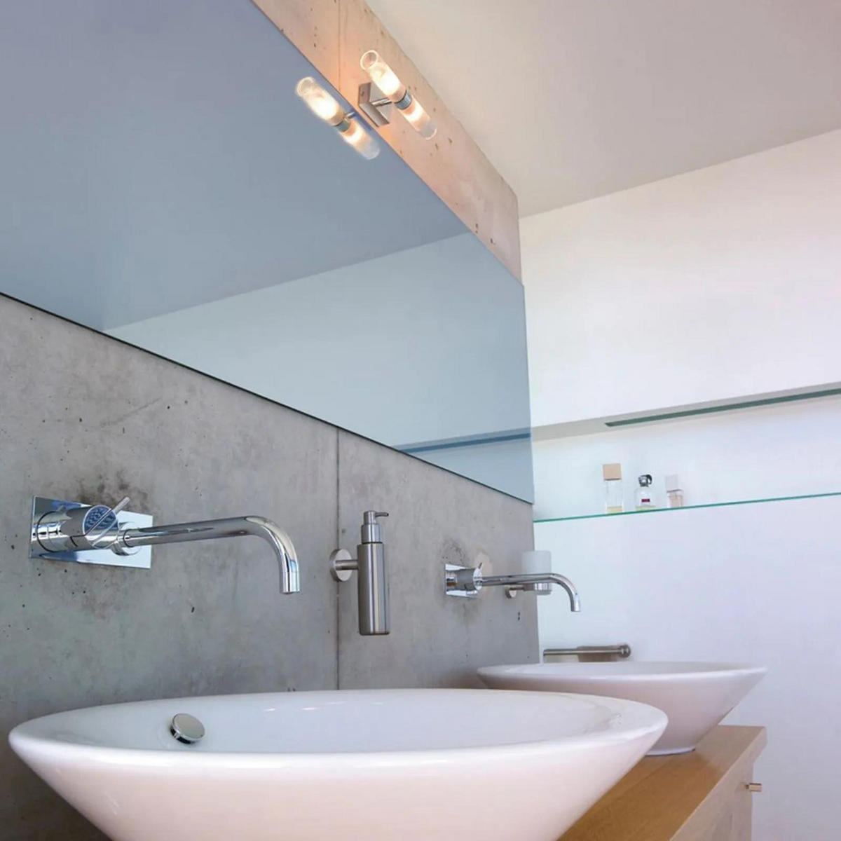 BADEZIMMER WANDLEUCHTE - Chromfarben, Metall (8.5/23/8.5cm) - SLV
