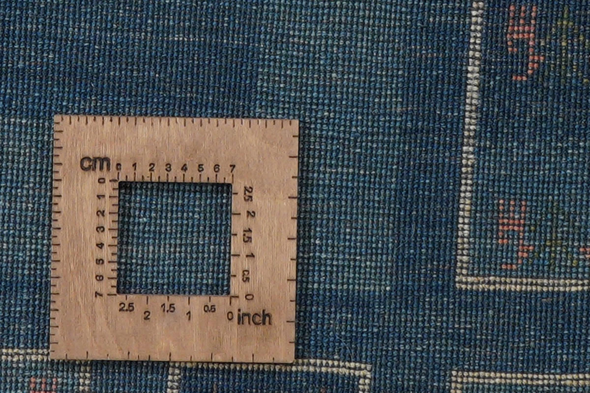 GABBEH-TEPPICH handgeknüpft Rizbaf Blau 213/157 cm Schurwolle - Blau, Textil (157/213cm) - Looma