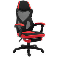 ERGONOMISCHER Bürostuhl, Schwarz+Rot - Multicolor, Kunststoff (63/122/58cm) - Vinsetto