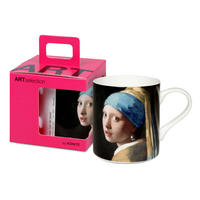 KAFFEEBECHER Mädchen mit dem Perlenohrring - Johannes Vermeer, in Geschenkbox - Naturfarben, Keramik (0.4L) - Könitz