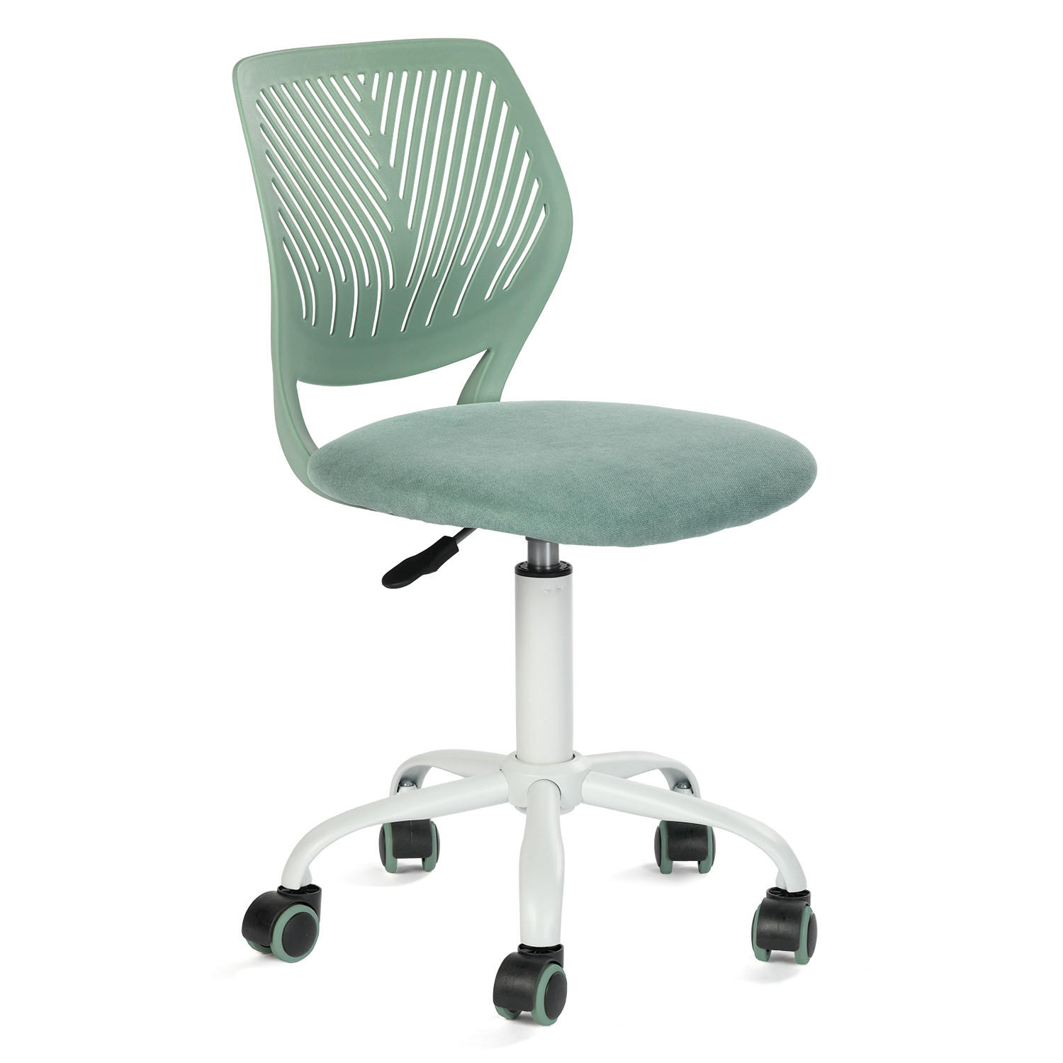 DREHSTUHL hellgrün - Weiß/Hellgrün, Metall (38/85/39cm) - Urban Meuble