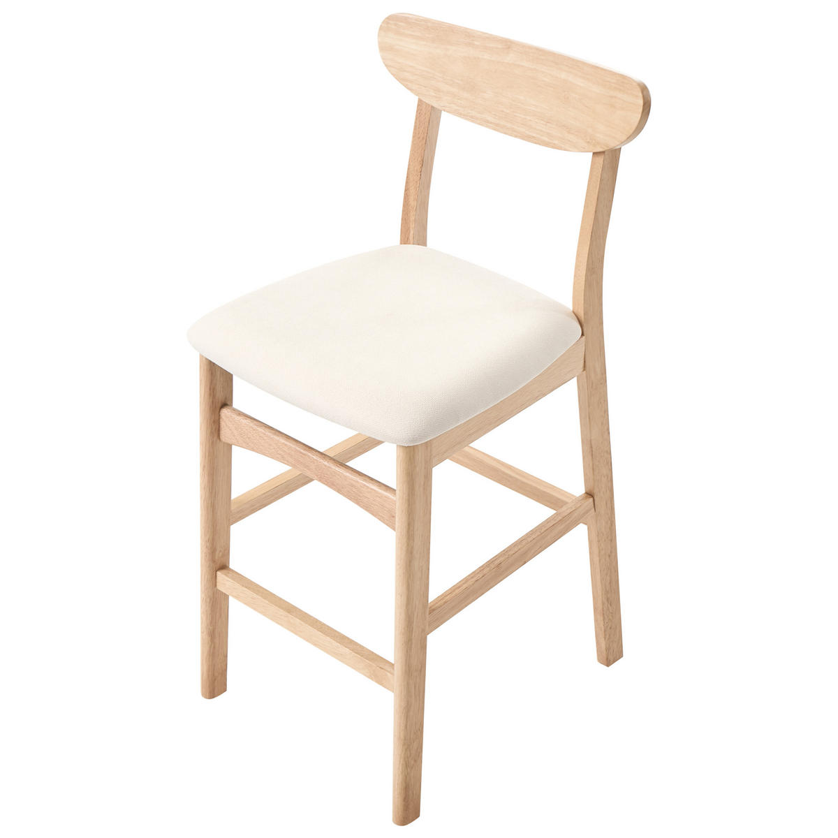 BARSTUHL 2er-Set Holz Hellbraun/Hellbeige Doyle - Beige, Holz (44/93/52cm) - Beliani