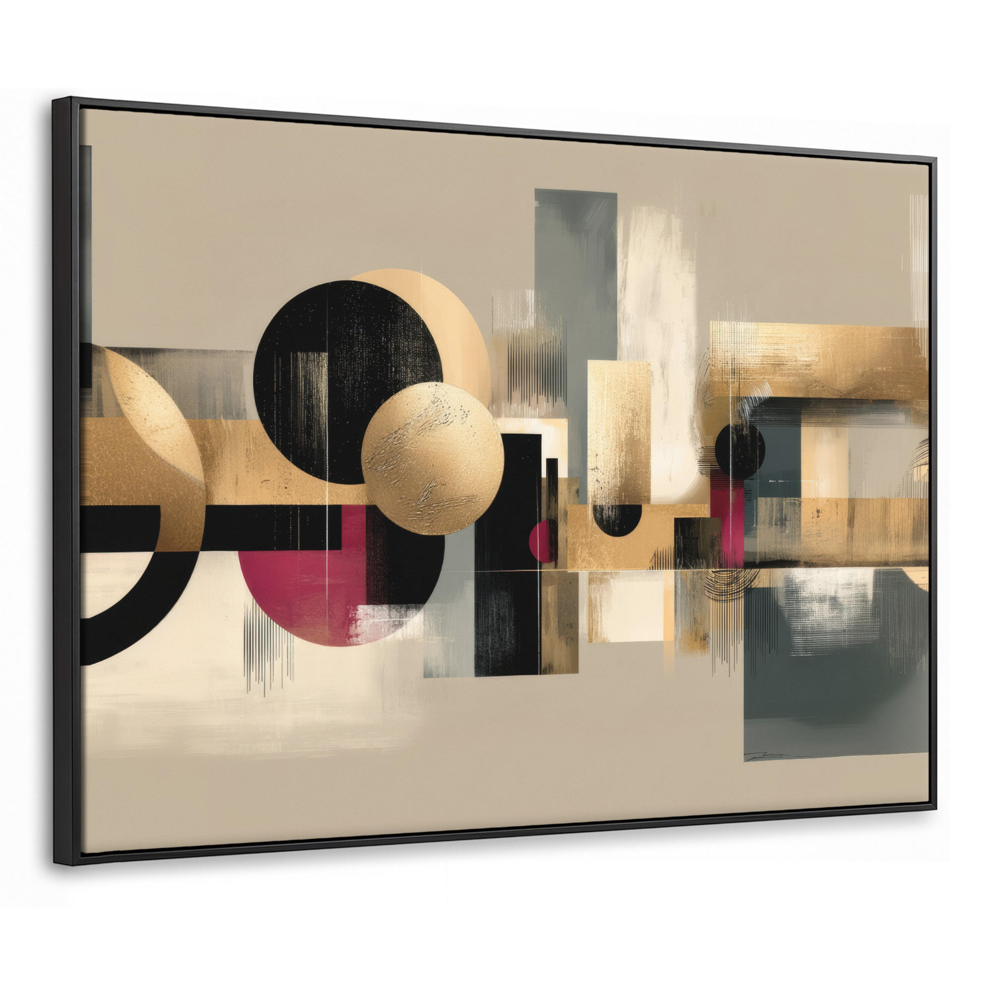 MuchoWow Leinwand Beige 80x60 cm