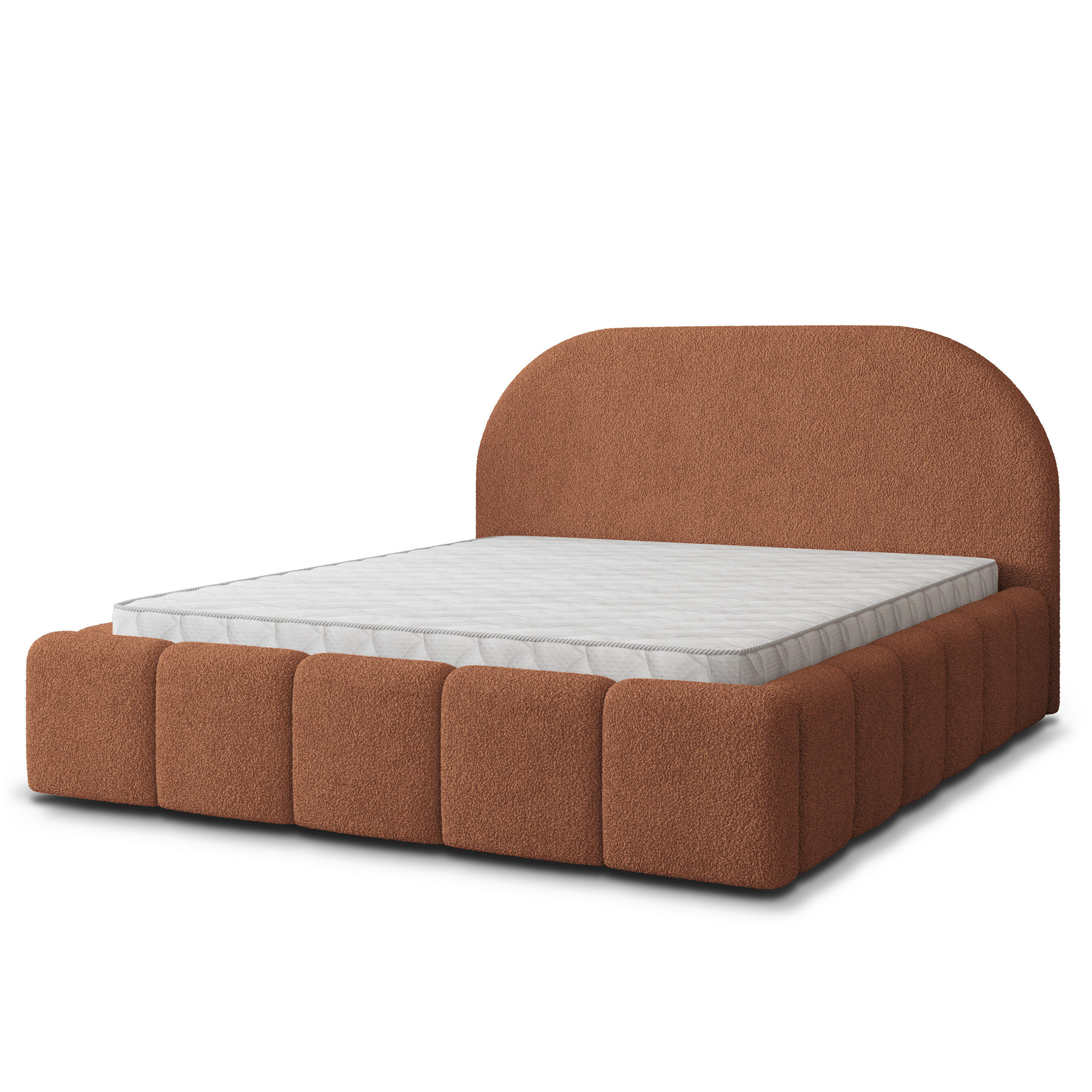 POLSTERBETT FLUSSO 180x200 cm mit Bettkästen - Kupferfarben - Kupferfarben, Holz (180/200cm) - MASSENO