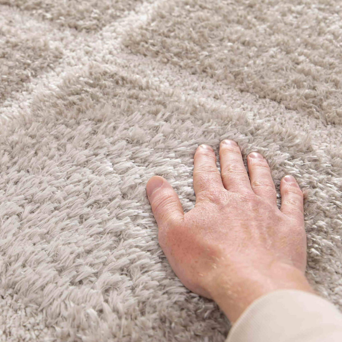 TEPPICH, Taupe - Taupe, Textil (120/170cm) - Oviala