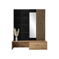 GARDEROBE Premium - Schwarz/Braun, Holzwerkstoff (172/205/42cm) - MIRJAN24