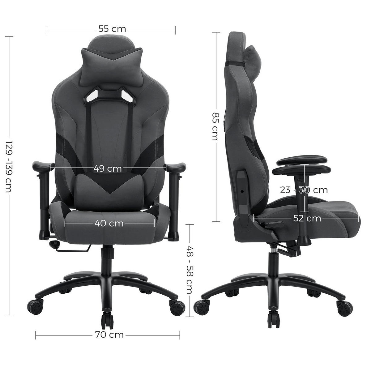 GAMING STUHL BÜROSTUHL - Schwarz, Leder (52/139/40cm) - Hansiro