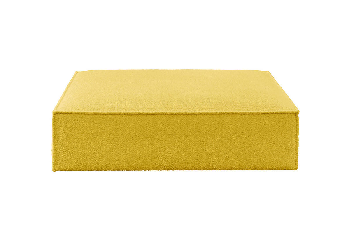 POLSTERHOCKER CARMO Gelb Flachgewebe - Gelb, Textil (145/43/100cm) - KAWOLA