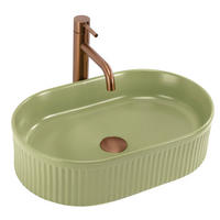 AUFSATZWASCHBECKEN Rea Vanda Pistachio Matt - Grün, Keramik (31/13/49cm) - REA