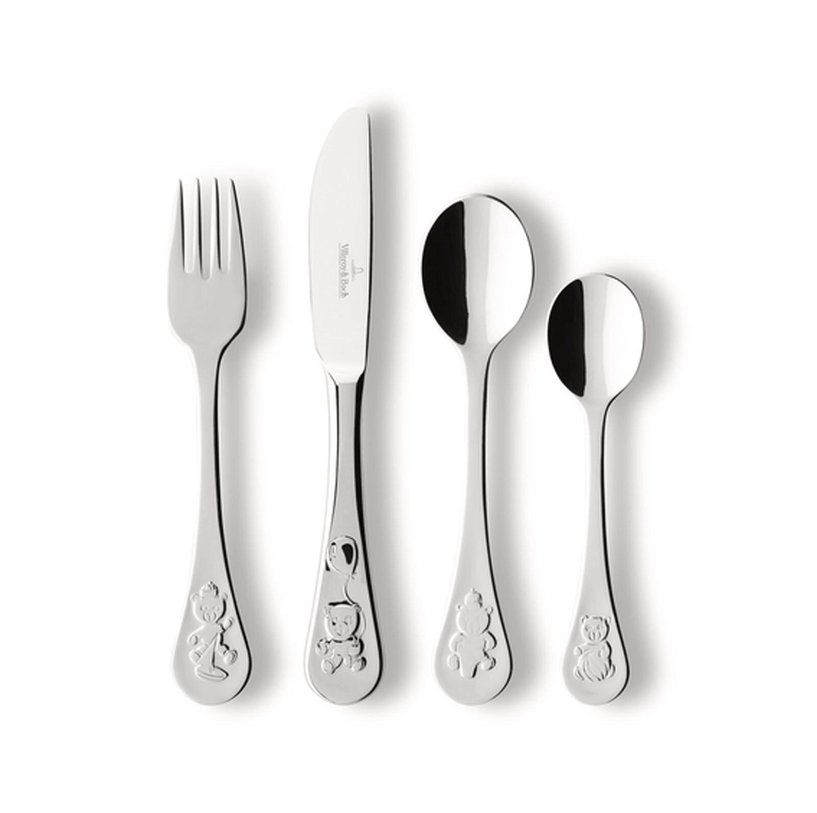 KINDERBESTECK Teddy silber 4er Set - Silberfarben, Metall - Villeroy & Boch