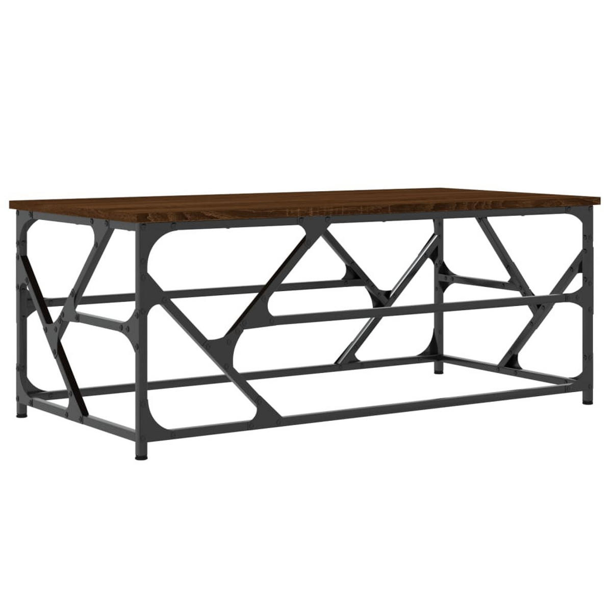COUCHTISCH Braun Eichen-Optik 100x50x40 cm Holzwerkstoff - Braun, Holzwerkstoff (50/100/40cm) - furnicato