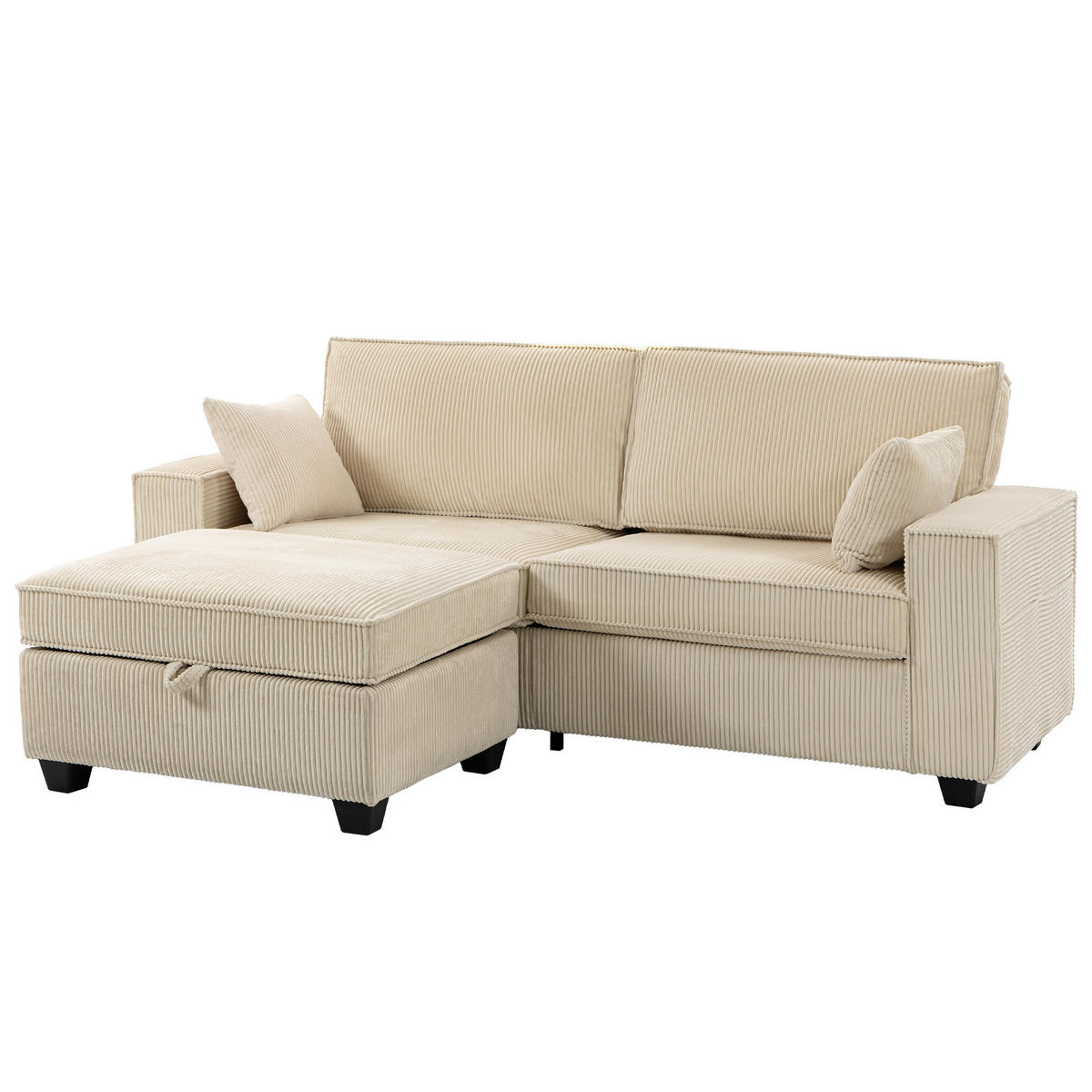 2-SITZER Sofa Beige 216.0/151.0/94.0 cm - Beige, Textil (151/94/216cm)