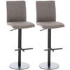 BARHOCKER 2er Set Stoff Grau - Schwarz/Grau, Textil/Metall (40/93/49cm) - CLP