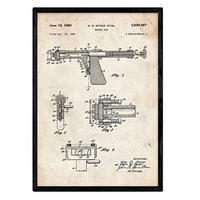 POSTER Tattoo-Maschine 2 Patent A3 Rahmenlos - Klar, Papier (29.7/5/42cm) - Nacnic