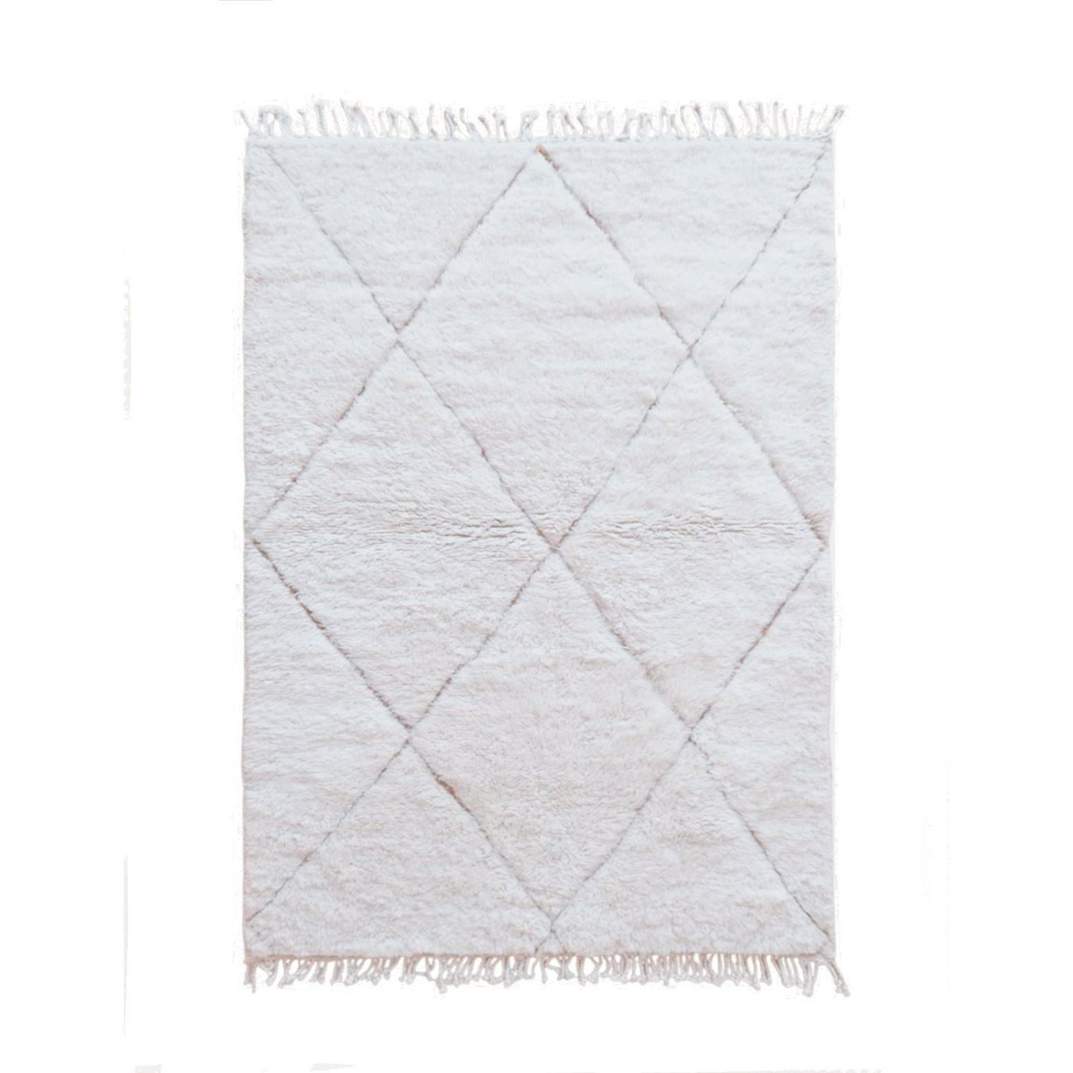 BERBERTEPPICH weich Wolle 128x 188 cm - Weiß, Naturmaterialien (128/188cm) - AFK Living