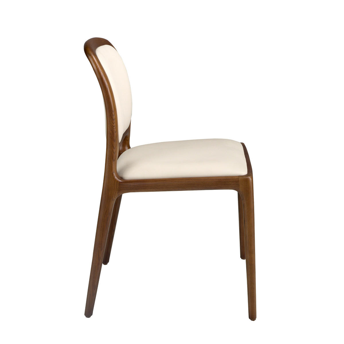 STUHL Walnuss Creme 51/58/87 - Creme, Textil (51/87/58cm) - ANGEL CERDA
