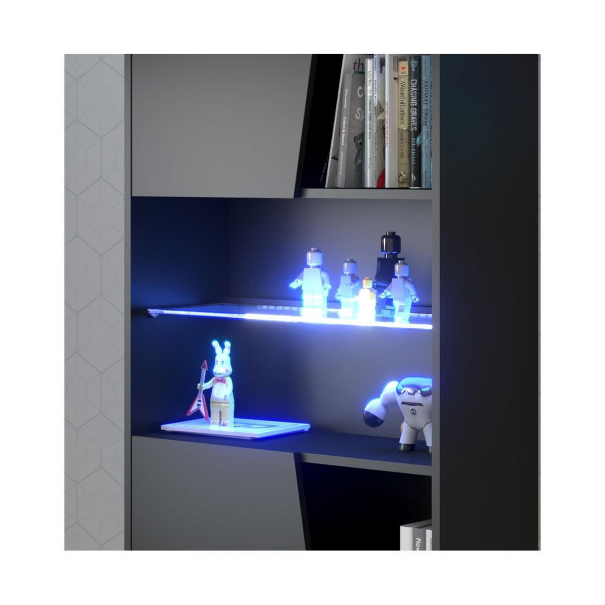 GAMING Schreibtisch Parisot Gaming 3-tlg. Holznachbildung Schwarz - Schwarz, Kunststoff (152/62/87cm) - 58aufmkessel