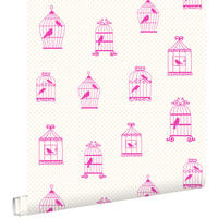 TAPETE Vogelkäfige 53 cm x 10.05 m - Pink, Papier (53/0.1cm) - ESTAhome