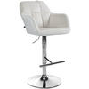 BARHOCKER Samt creme - Chromfarben/Creme, Textil (57/97/59cm) - CLP