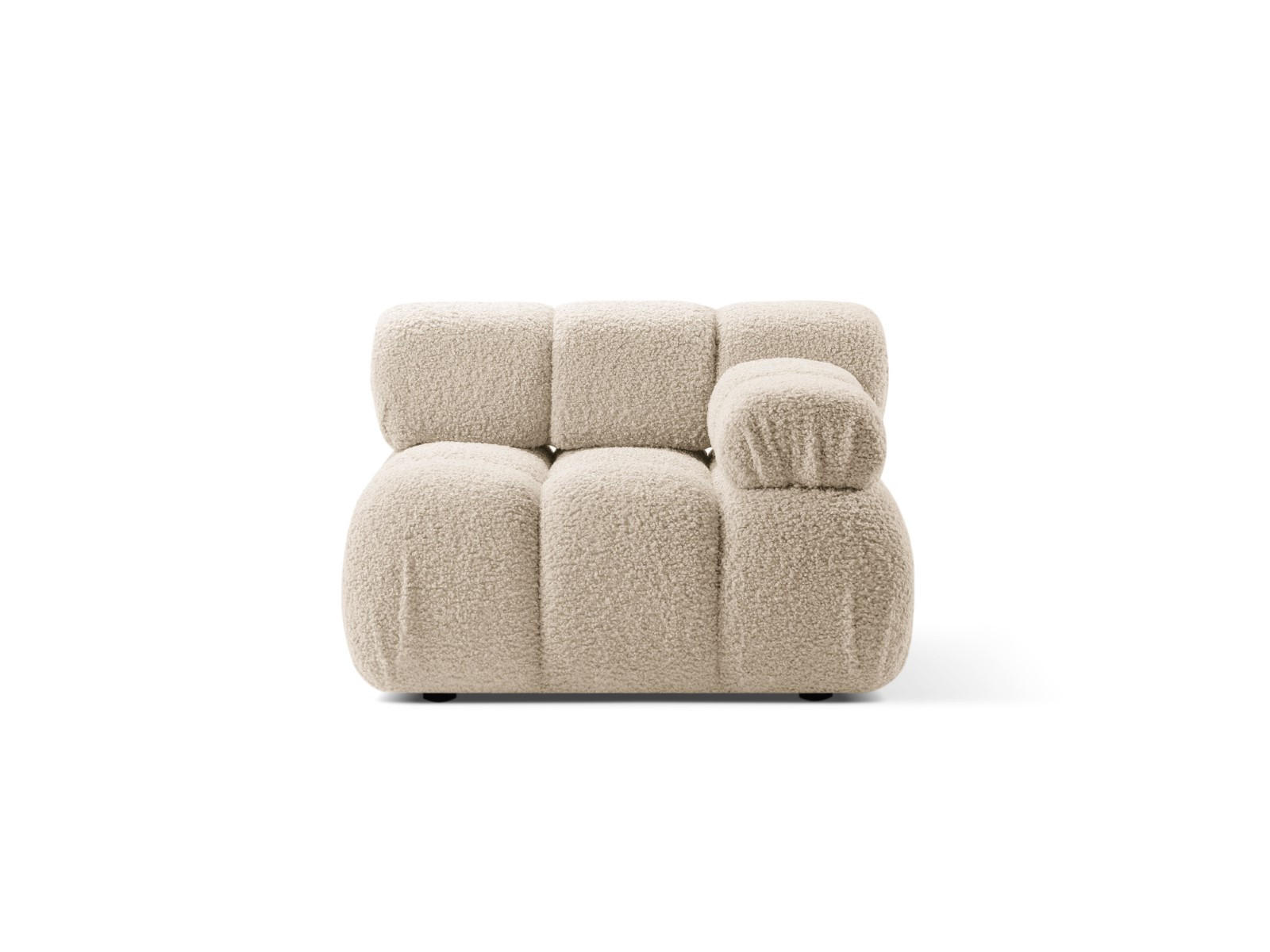 MODUL rechts Bellis aus Boucle leichtes beige - Creme, Textil (94/70/94cm) - Micadoni