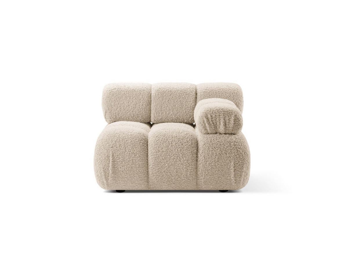 MODUL rechts Bellis aus Boucle leichtes beige - Creme, Textil (94/70/94cm) - Micadoni