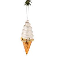 WEIHNACHTSKUGEL Soft-Eis 17 cm - Weiß, Glas (6/17/1cm)