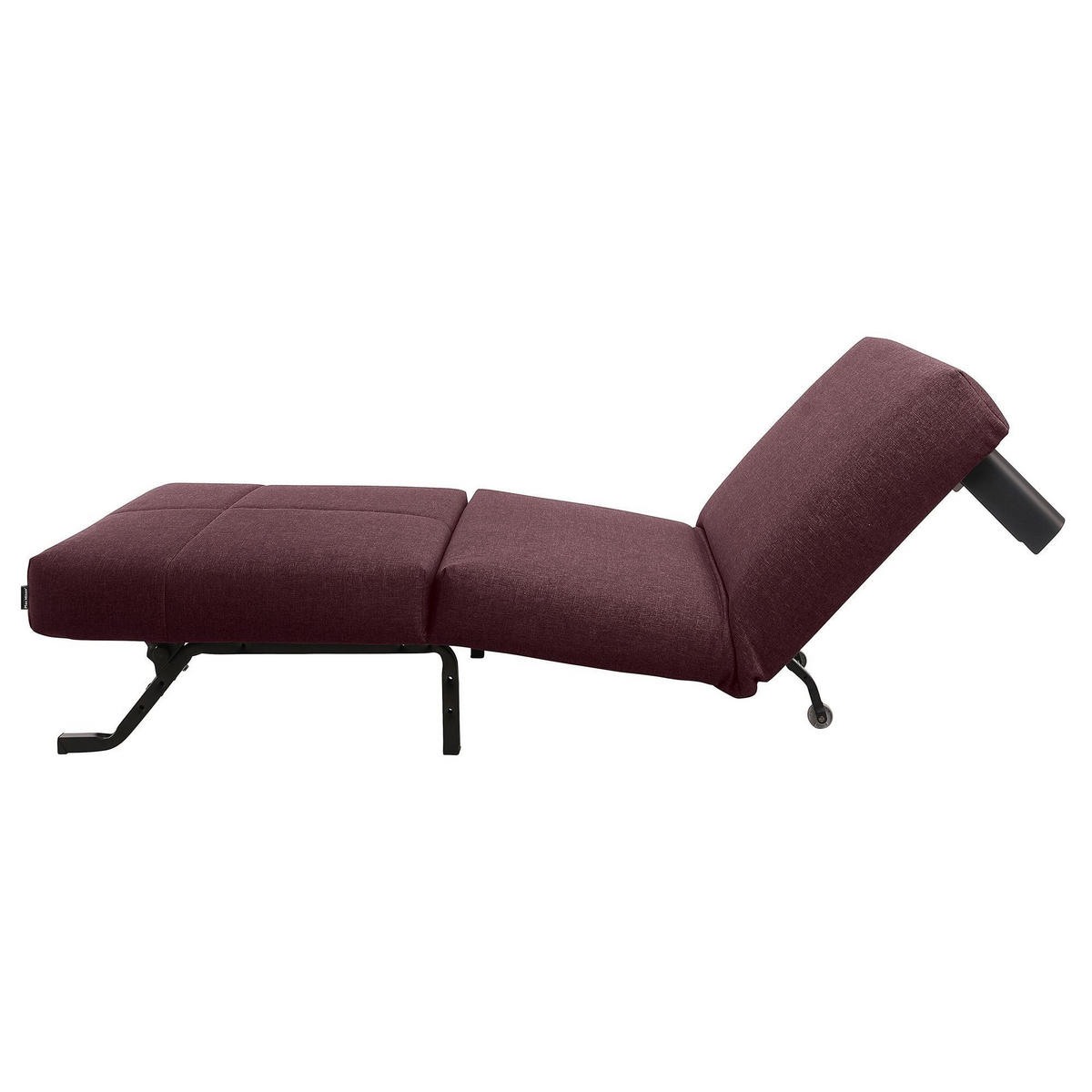 FALTSESSEL Kalomira Bezug Flachgewebe Metall schwarz / burgund - Weinrot, Kunststoff (100/85/85cm) - 58aufmkessel