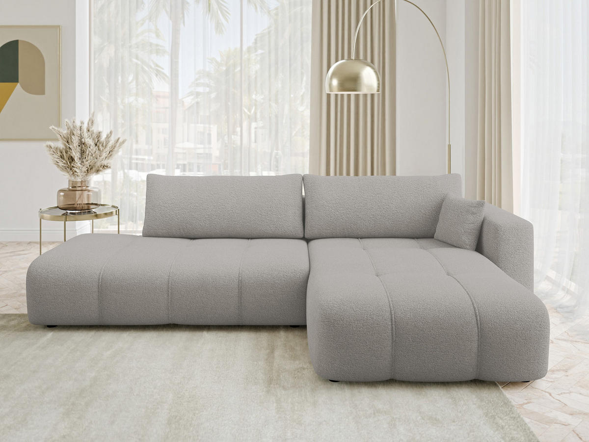 ECKSOFA Furyn O, Seite: Rechts - Schwarz/Grau, Holzwerkstoff/Kunststoff (262/145cm) - MIRJAN24