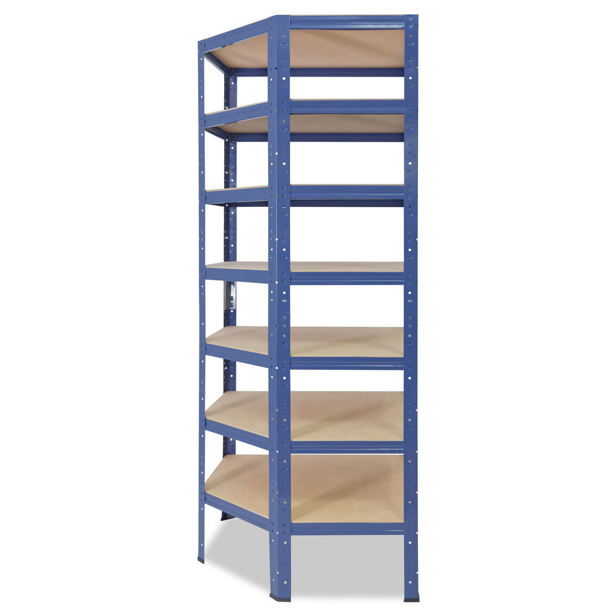 ECKREGAL HOME 230x80x50 cm in blau mit 7 Böden und 125 kg Traglast pro Boden - Blau, Metall (80/230/50cm) - shelfplaza