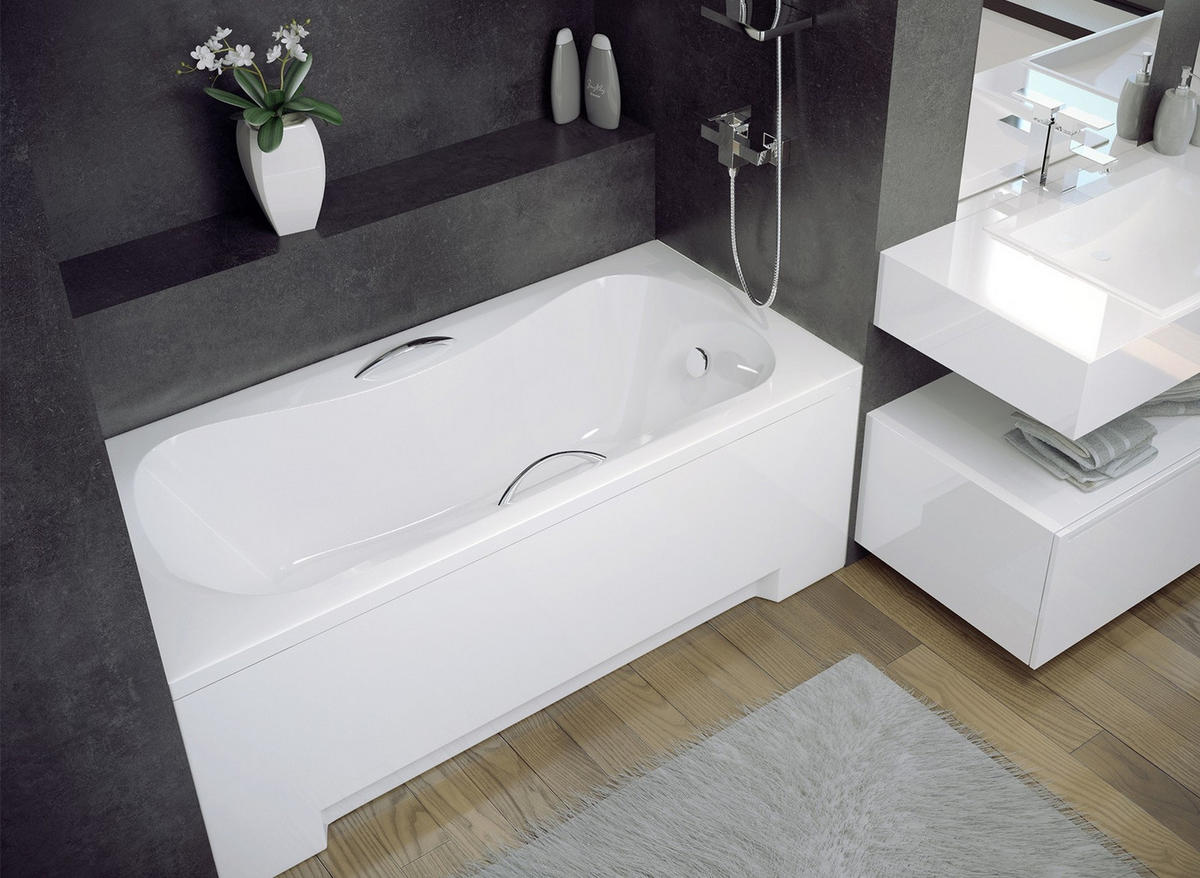 BADEWANNE Rechteck ARIA PLUS 150/70 Ablauf & Füße - Weiß, Kunststoff (70/50/150cm) - bad land