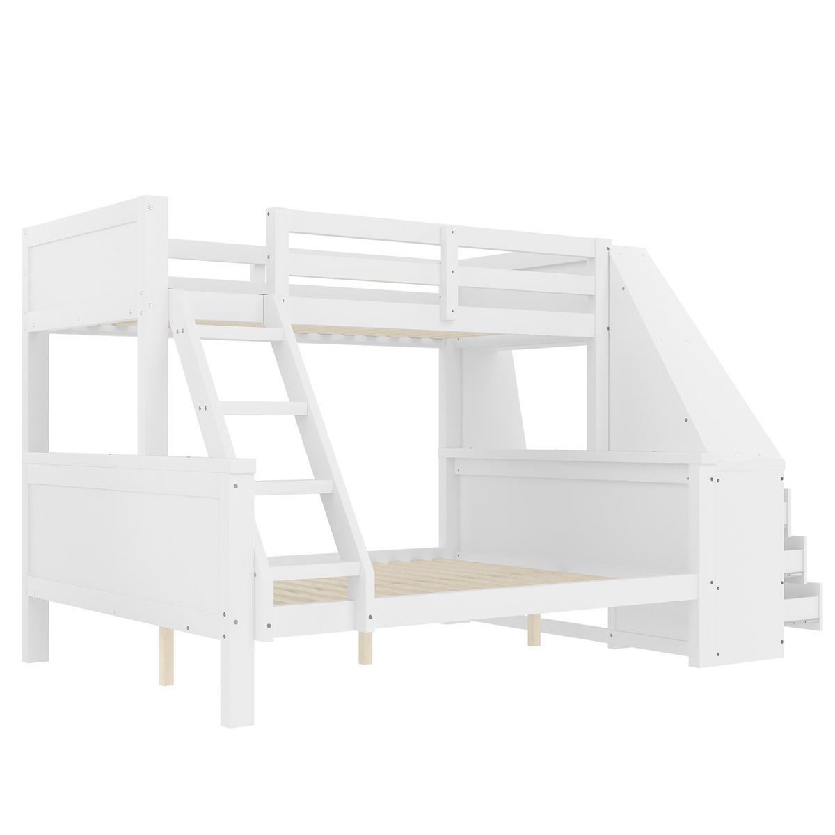 ETAGENBETT Kinderbett Weiß - Weiß, Holz (90/200cm) - ComfortXL