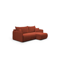 ECKSOFA Calgary - Rotbraun, Holzwerkstoff/Textil (207/148cm) - Fun Möbel