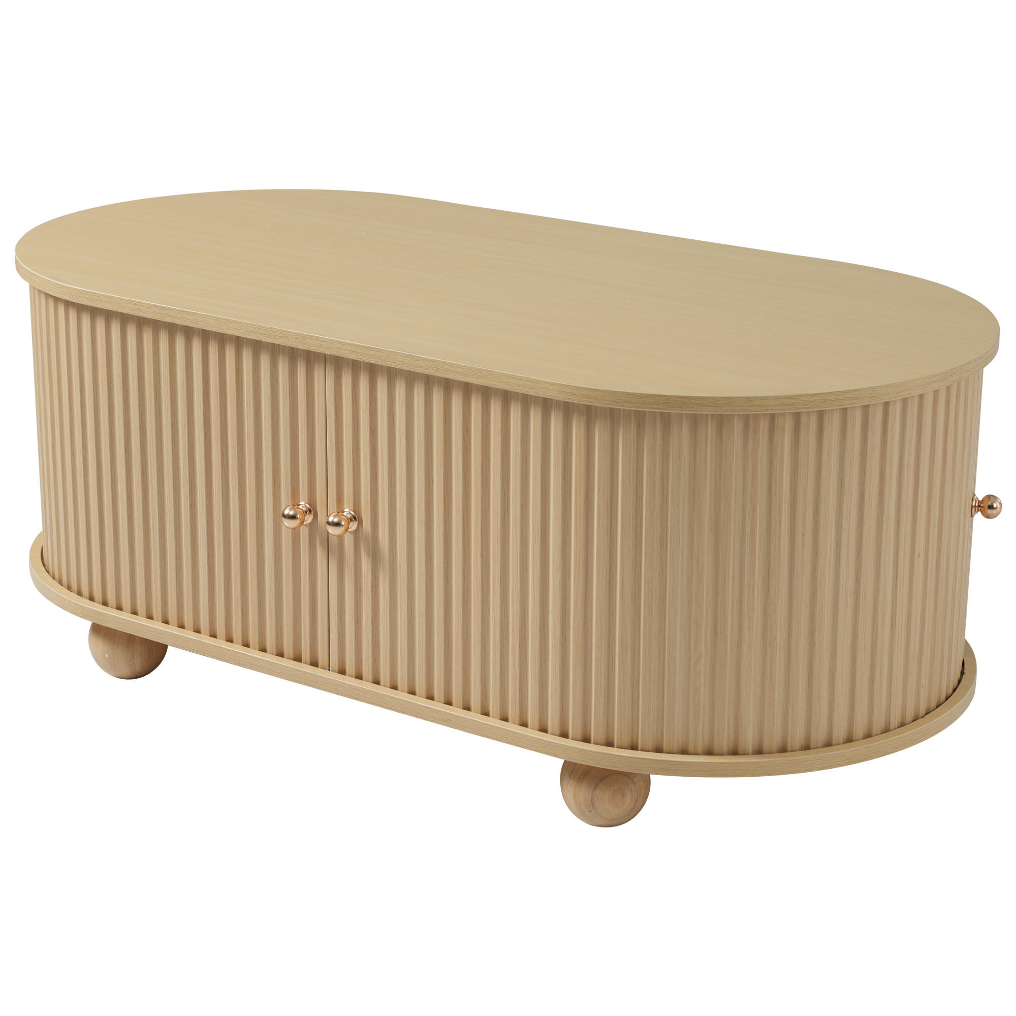 COUCHTISCH Holzfarben 100/50/40 cm - Naturfarben, Holzwerkstoff (50/100/40cm) - PANGIVO