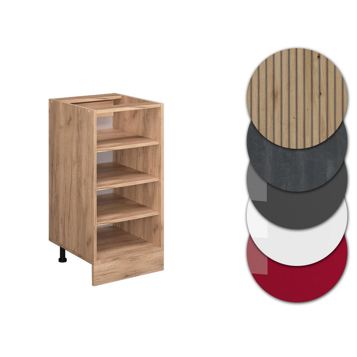 POLICE KUCHYŇ R-Line Zlatý mocný dub - medově dubová, kompozitní dřevo (40/81.6/60cm) - Vicco