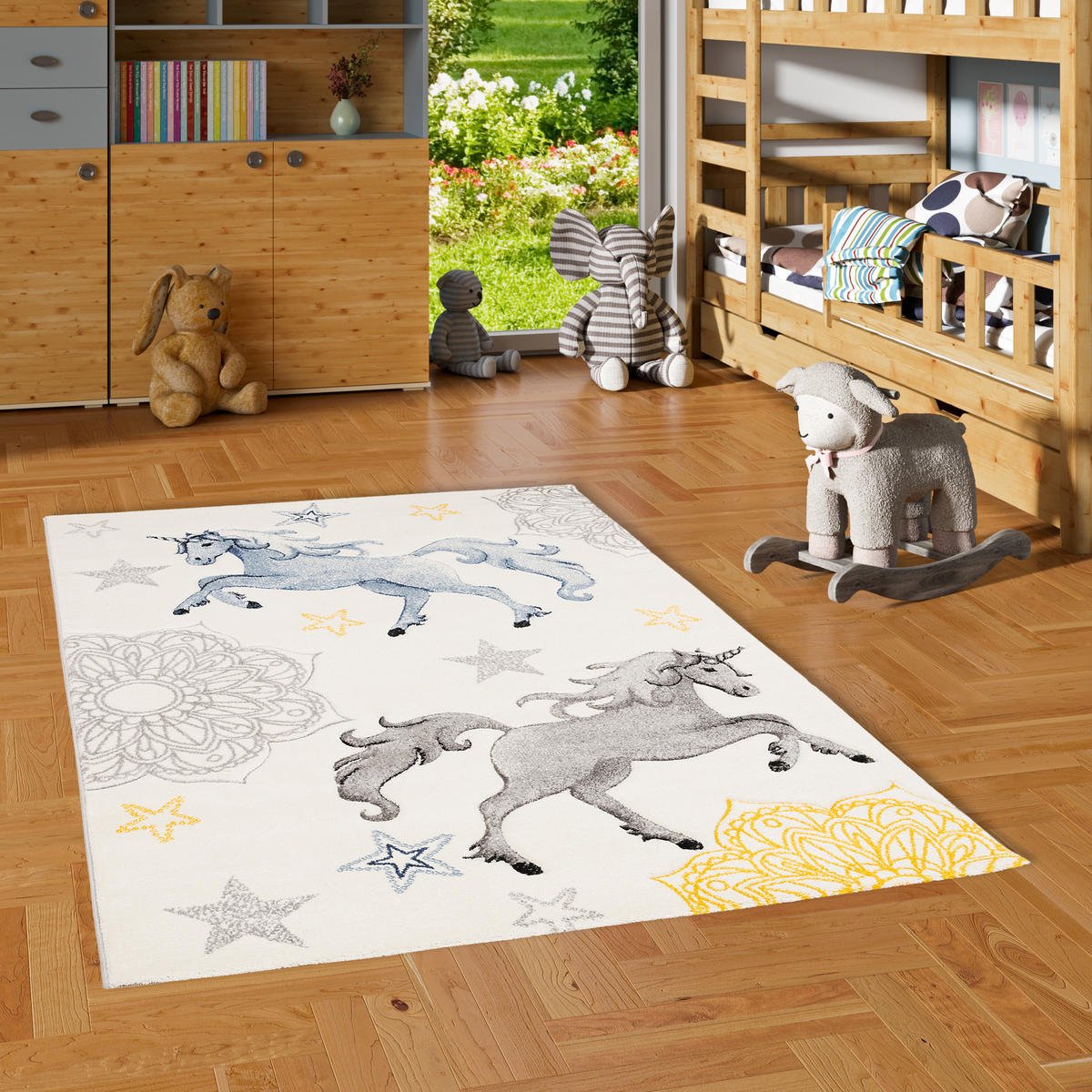 KINDER TEPPICH MAUI KIDS PFERDE STARS - Multicolor, Textil (80/150cm) - Pergamon