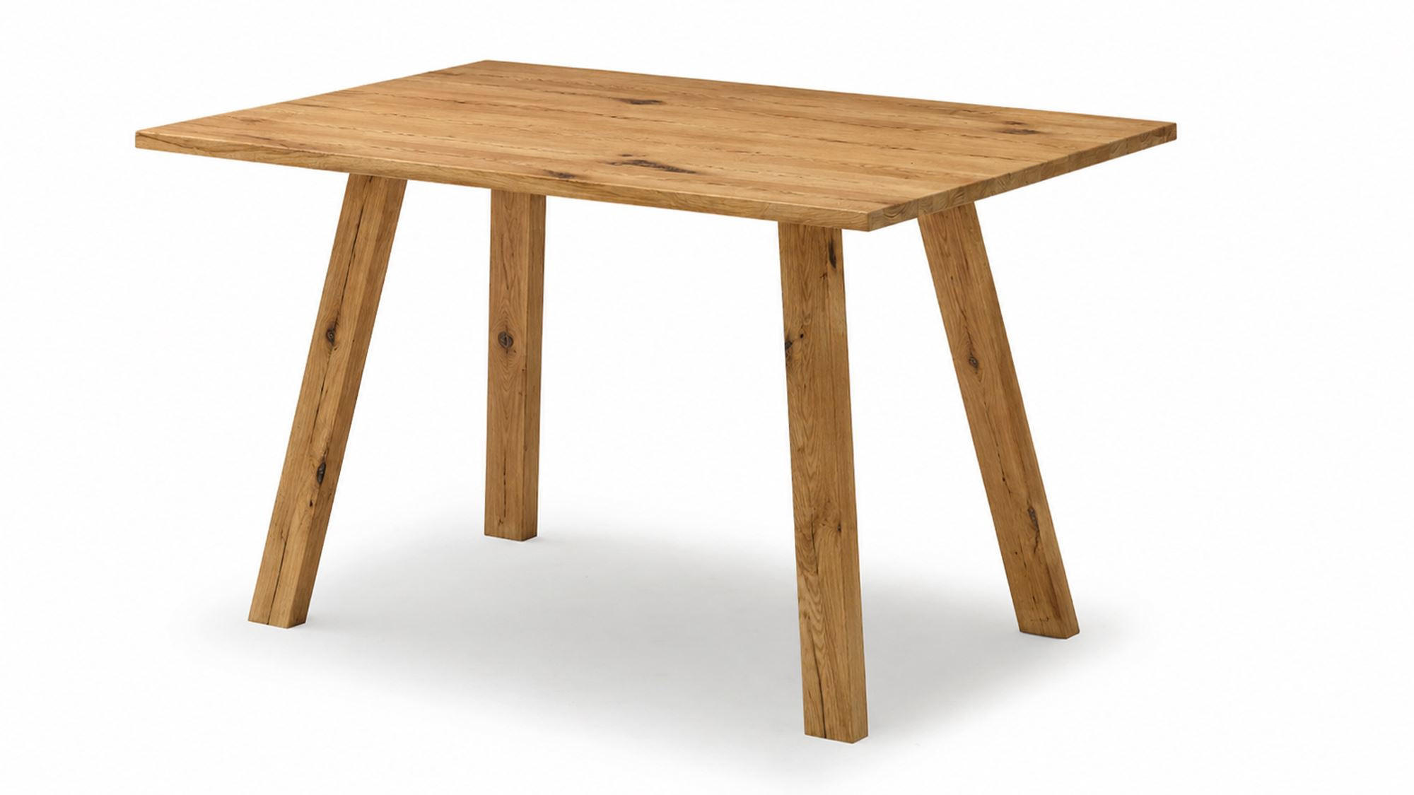ESSTISCH rechteckig Danny 125x75x85 Massivholz Wildeiche - Wildeiche, Holz (85/125/75cm) - 58aufmkessel