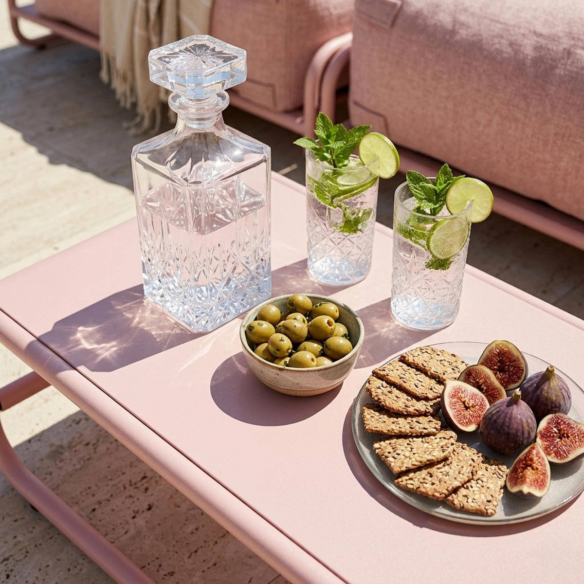 BEISTELLTISCH, puderrosa - Pink, Metall (85/40/30cm) - Oviala